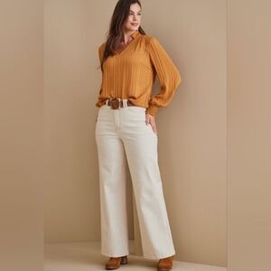 Soft Surroundings Cream Flare Leg Jeggings Pants Size XS